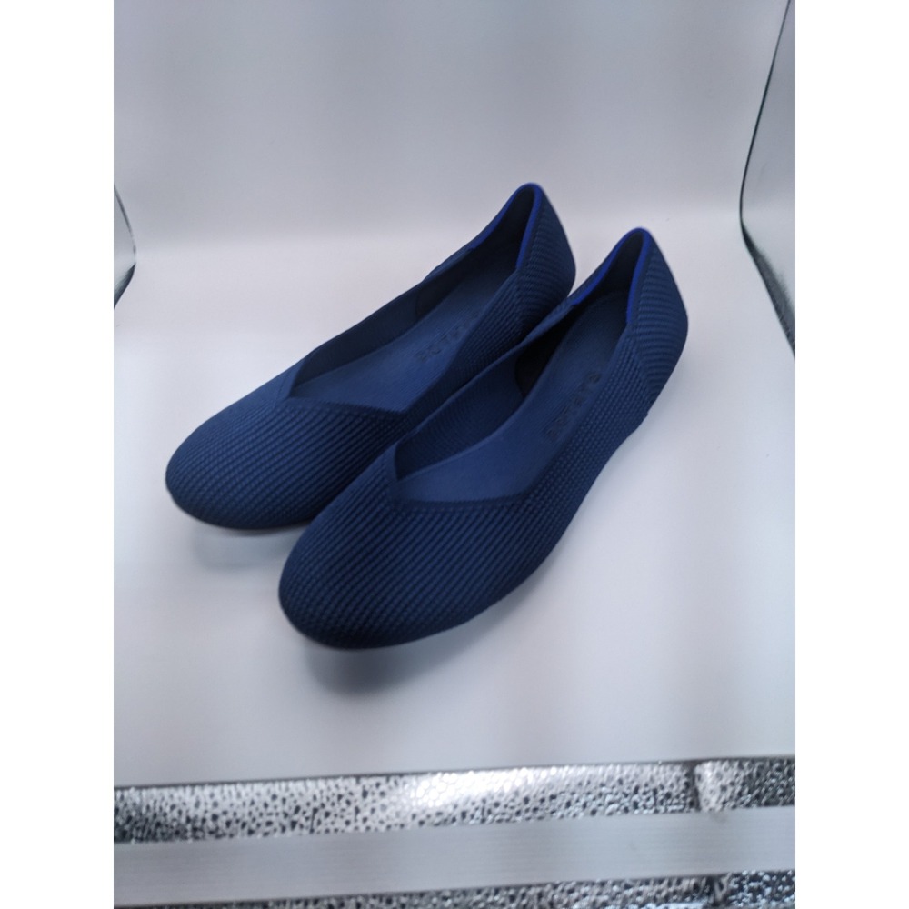 Rothy's The Flat Maritime Slip On Navy Blue Round Toe Knit Slip Ons Womens 9